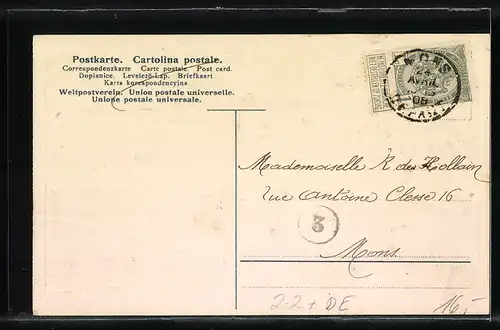 AK Deutsch-Südwestafrika, Briefmarken und Adler