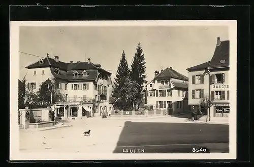 AK Laufen, Metzgerei, Gasthaus, Denkmal