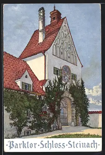 Künstler-AK Steinach, Schloss Steinach, Parktor