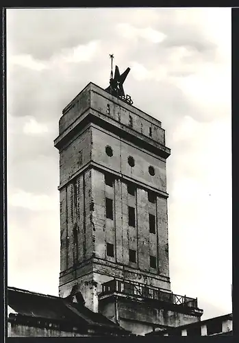 AK Oelsnitz /Erzgeb., Bergbaumuseum Karl-Liebknecht-Schacht, Förderturm Rudolf-Breitscheid-Schacht I