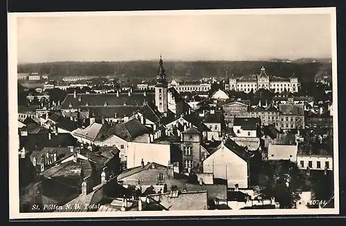 AK St. Pölten /N.-D., Totalansicht mit Kirche