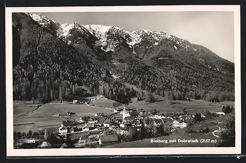 AK Bleiberg, Teilansicht mit Kirche und Dobratsch