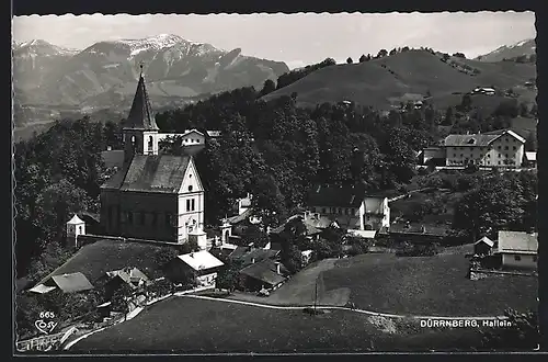 AK Dürrnberg /Hallein, Panorama mit Kirche