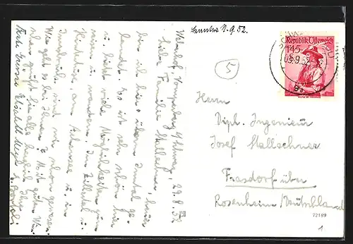 AK Schwaz /Tirol, Teilansicht mit Bergen