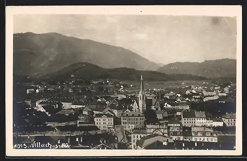 AK Villach, Teilansicht mit Kirche gegen Nordosten