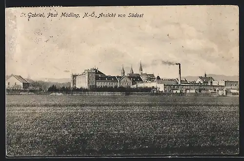 AK Mödling, Missionshaus St. Gabriel, Ansicht von Südost