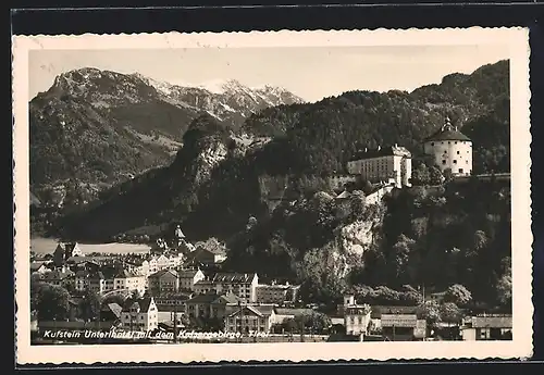 AK Kufstein /Unterinntal, Ortsansicht mit dem Kaisergebirge