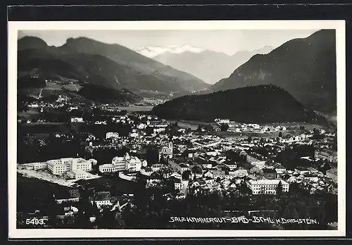 AK Bad-Ischl, Salzkammergut, Teilansicht mit Dachstein