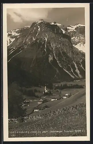 AK Obernberg am Brenner, Ortsansicht gegen Obernberger Tribulaun