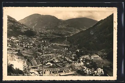 AK Radenthein, Ortsansicht mit Magnesitwerk