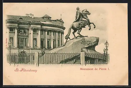 AK St.-Pétersbourg, Monument de Pierre I.
