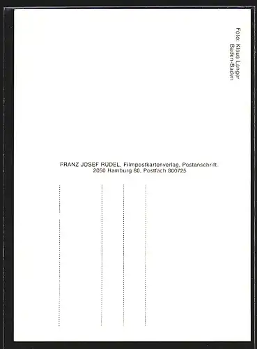 AK Schauspielerin Sigi Harreis im roten Kleid, mit original Autograph