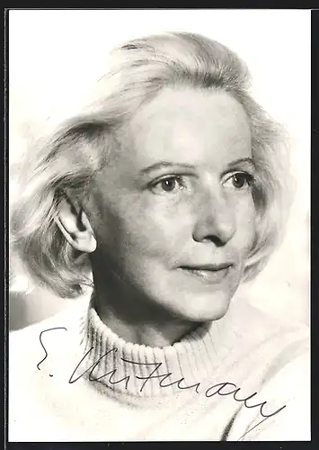 AK Schauspielerin Elfriede Kuzmany, mit original Autograph