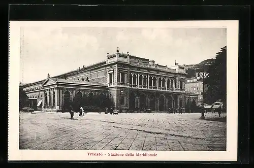 AK Trieste, Stazione della Meridionale, Süd-Bahnhof