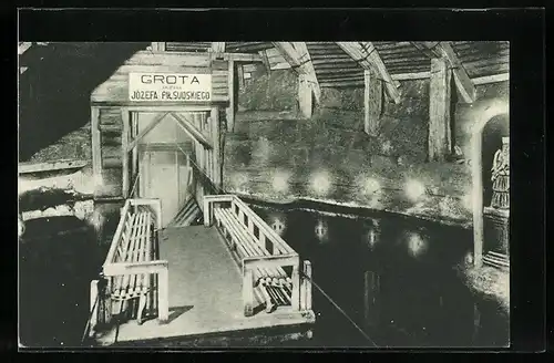 AK Wieliczka, Grubensee in der Grotte Pitsudski