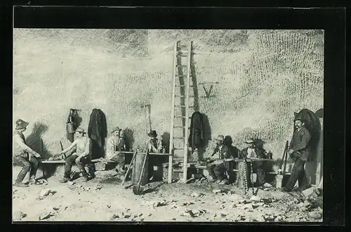 AK Wieliczka, Rast bei der Arbeit im Salzbergwerk