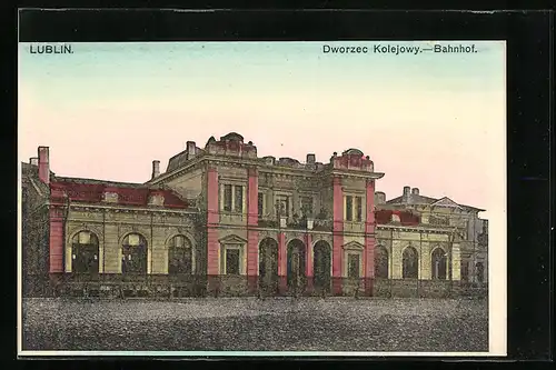 AK Lublin, Blick auf den Bahnhof