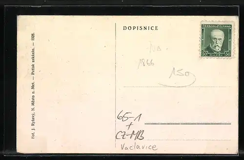 AK Vaclavice, Kostel sv. Vaclava, Restaurace p. A. Soucka, Nadrazi