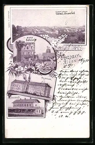 AK Ricany, Hrad, Oliveum, Nadrazi, Celkovy Pohled