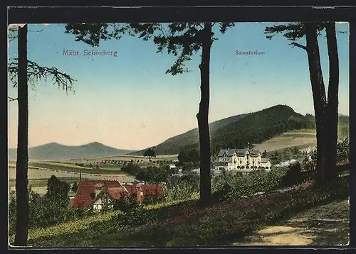 AK Mähr. Schönberg, Panorama mit Sanatorium