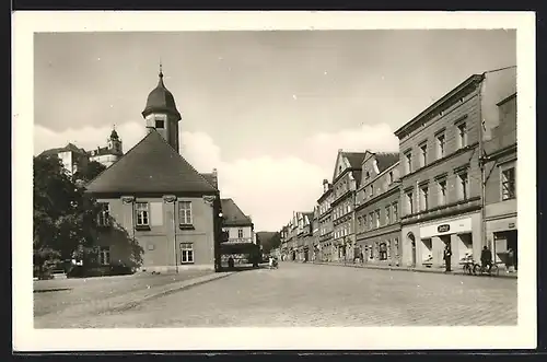 AK Javorník ve Slezsku, Strassenpartie mit Kirche