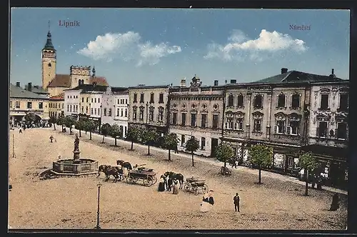 AK Leipnik, Gebäude am Ringplatz