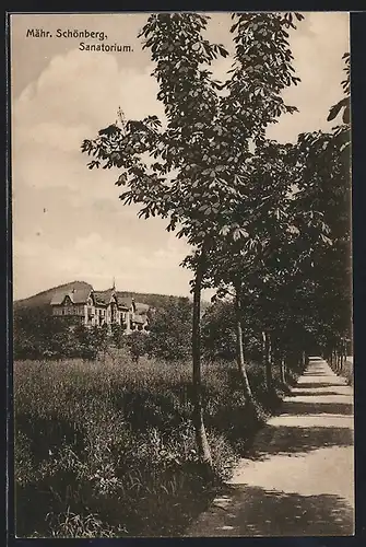 AK Mähr. Schönberg, Blick zum Sanatorium