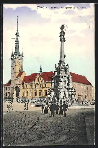 AK Olmütz, Rathaus mit Dreifaltigkeitssäule