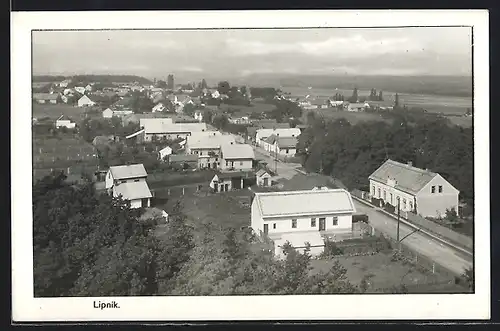 AK Lipnik, Strassenpartie aus der Vogelschau