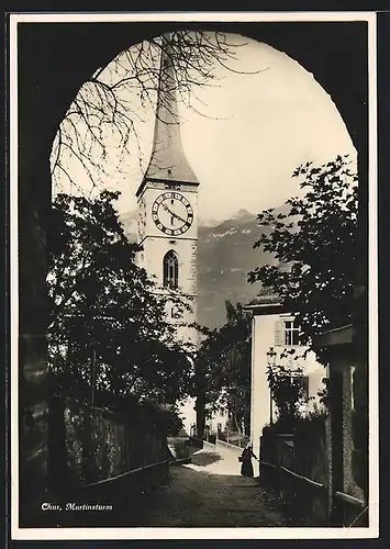 AK Chur, Blick durch den Torbogen auf den Martinsturm