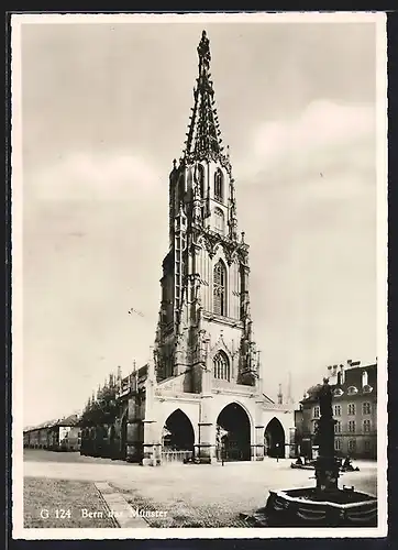 AK Bern, Ansicht des Münsters