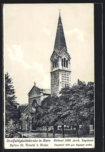 AK Bern, Driefaltigkeitskirche erbaut 1890