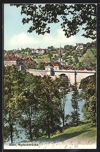 AK Bern, Blick auf die Nydeckbrücke