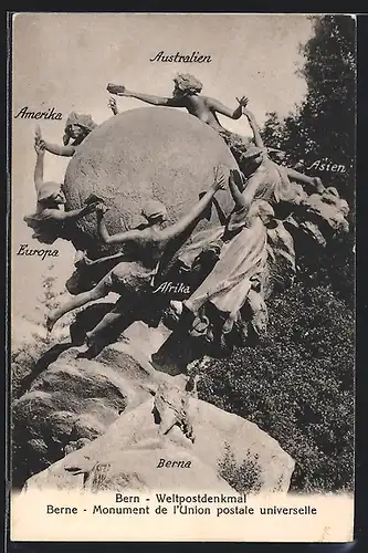 AK Bern, Weltpostdenkmal, Frontalansicht