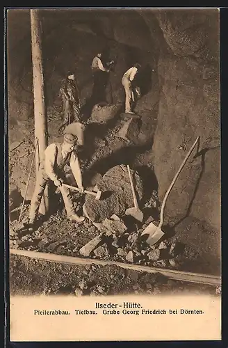 AK Dörnten, Grube Georg Friedrich, Ilseder Hütte, Pfeilerabbau, Tiefbau, Bergbau