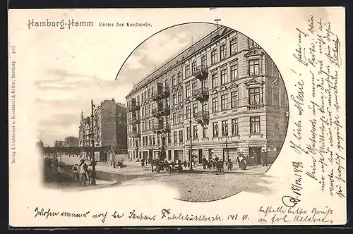 AK Hamburg-Hamm, Strasse hinter der Landwehr