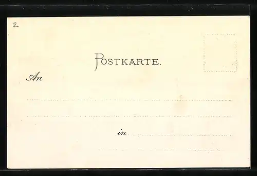 Lithographie Fürth, Kunstbrunnen, Kriegerdenkmal, Blick über die Dächer der Stadt
