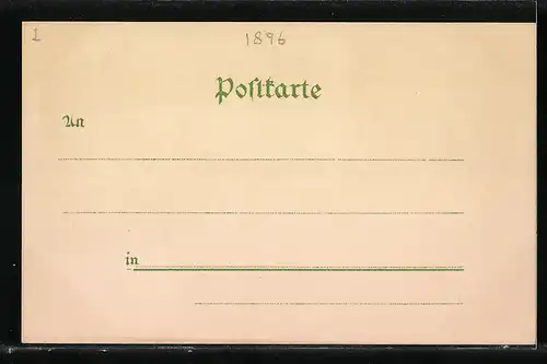 Lithographie Friedrichroda, Totalansicht mit Kurhaus