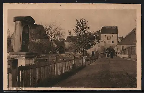 AK Grafenwöhr, auf der Lagerstrasse