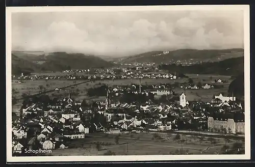 AK Schopfheim, Generalansicht der Stadt
