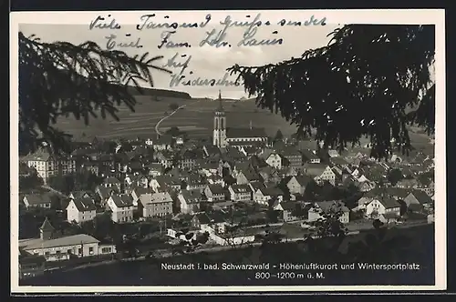 AK Neustadt im bad. Schwarzwald, Gesamtansicht mit der Kirche