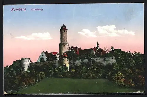 AK Bamberg, Blick hinauf zur Altenburg