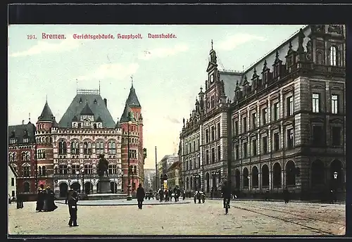 AK Bremen, Hauptpost und Gerichtsgebäude