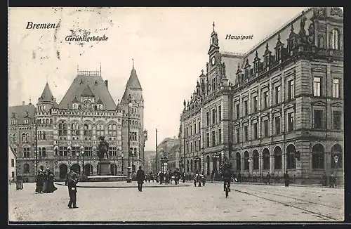 AK Bremen, Hauptpost und Gerichtsgebäude