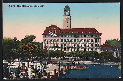 AK Bad Schachen, Blick auf das Rathaus