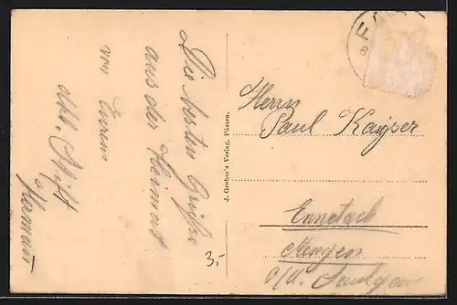 AK Füssen a. Lech, Ortsansicht von Westen