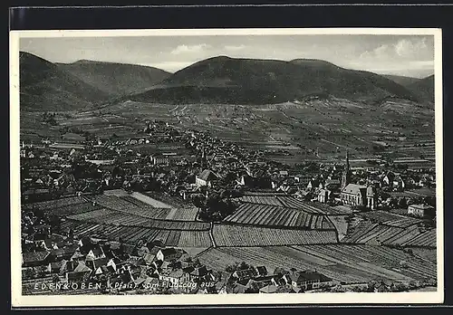 AK Edenkoben i. Pfalz, Gesamtansicht vom Flugzeug aus