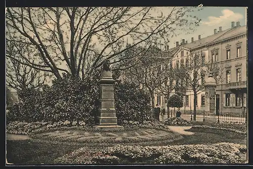 AK Ludwigshafen am Rh., das Schillerdenkmal