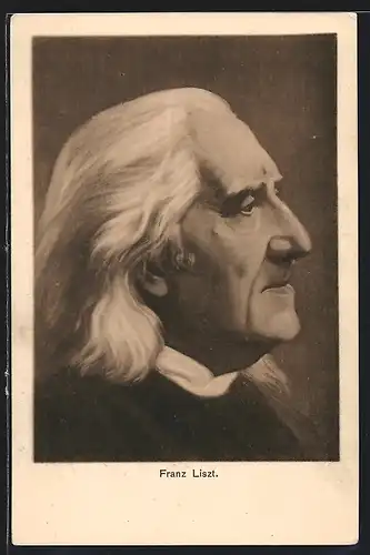 AK Porträt Komponist u. Dirigent Franz Liszt