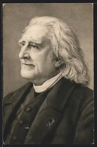 Künstler-AK Komponist Franz Liszt portraitiert im hohen Alter